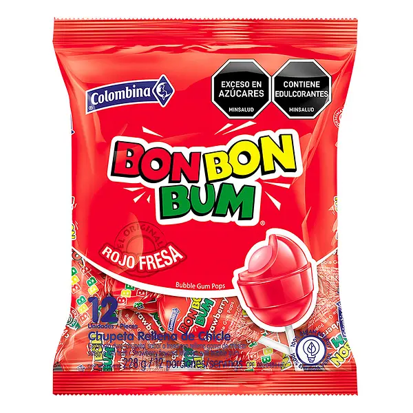 CARAMELO BOMBON FRESA *12U