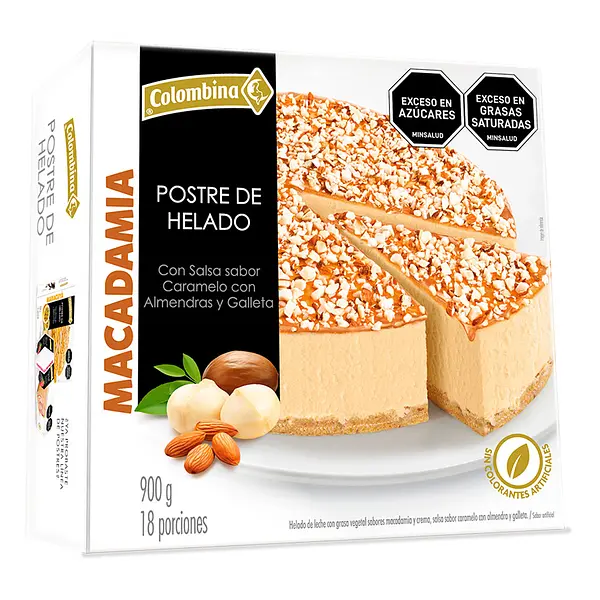 HELADO TORTA MACADAMIA COLOMBINA*900G