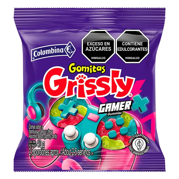 GOMA GAMER GRISLY COLOMBINA*40G