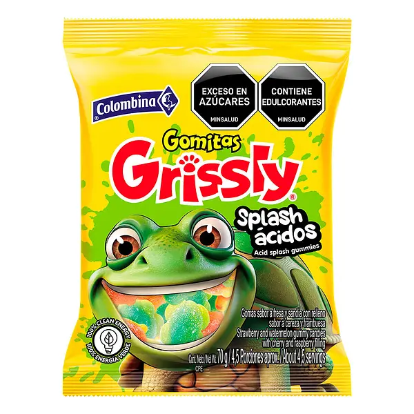 GOMA SPASH ACIDO GRISSLY*70G
