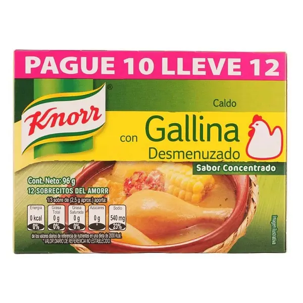 CALDO DESMENUZADO GALLINA KNORR*12UN