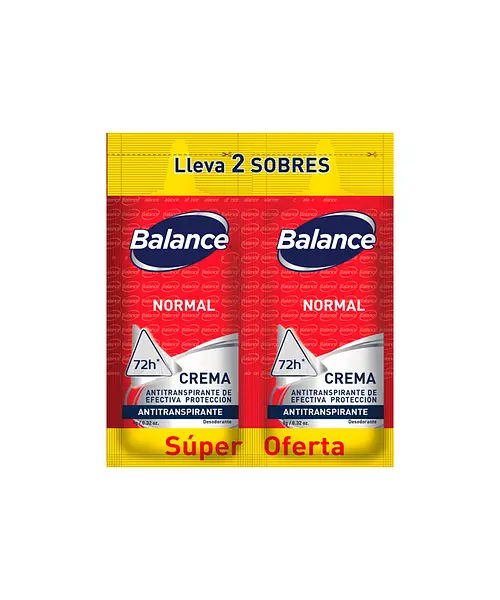 DESODORANTE SOBRE CREMA BALANCE*10.5G*2U