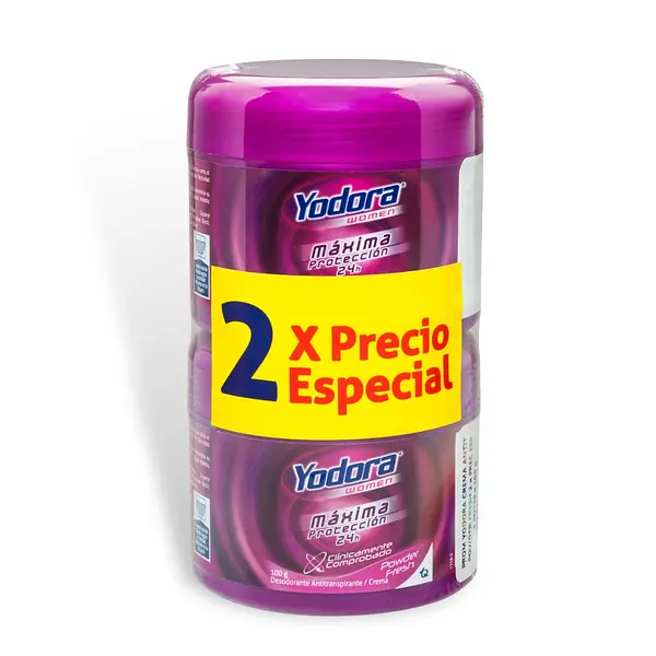 DESODORANTE POTE WOMEN YODORA*100G*2U