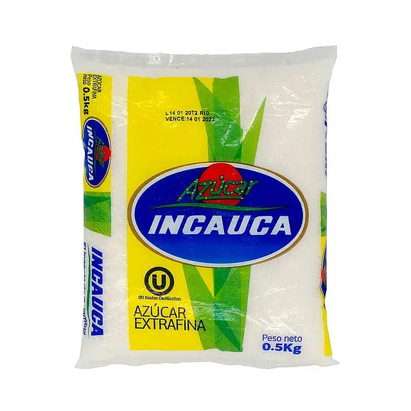 AZUCAR BLANCA EXTRAFINA INCAUCA *500GR