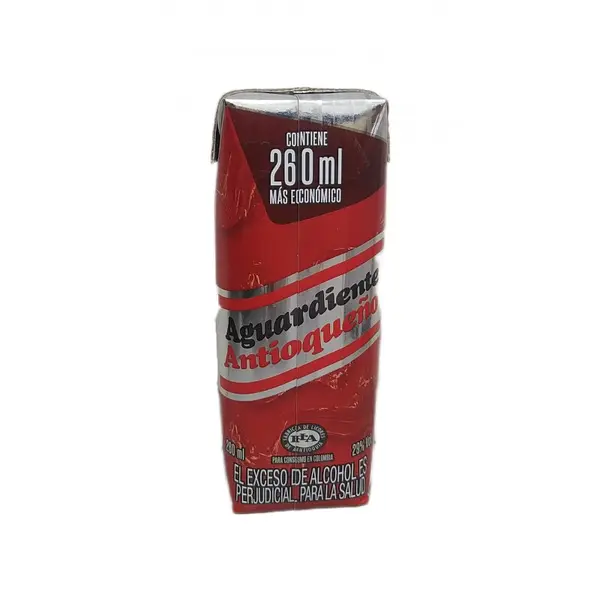 AGUARDIENTE ROJO ANTIOQUEÑO*260ML