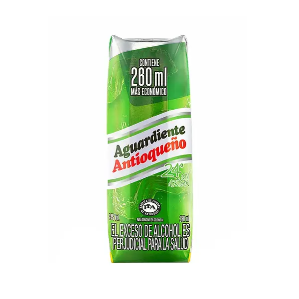 AGUARDIENTE VERDE ANTIOQUEÑO*280ML