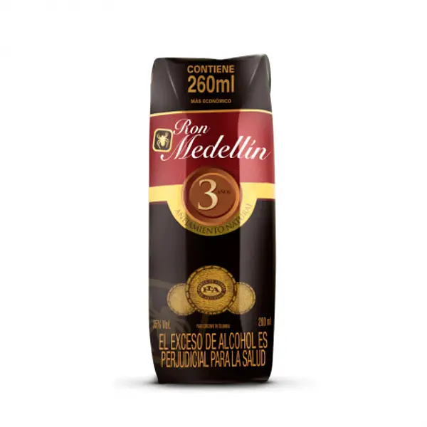 RON AÑEJO MEDELLIN TETRA *260 ML