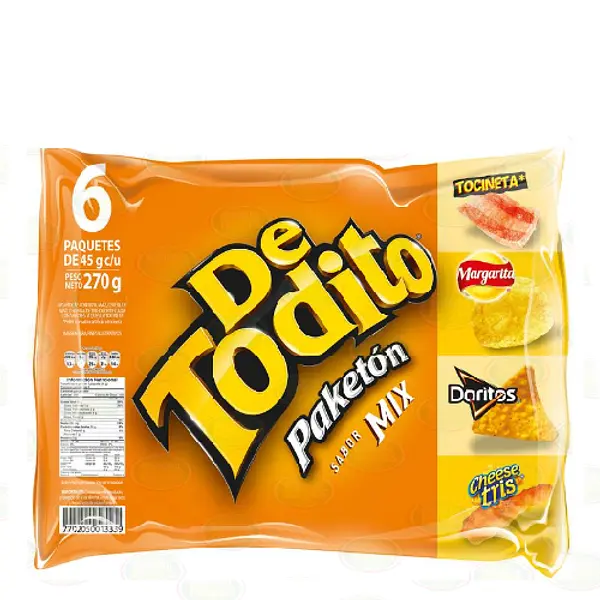 SNACK DETODITO MIX *6 UND