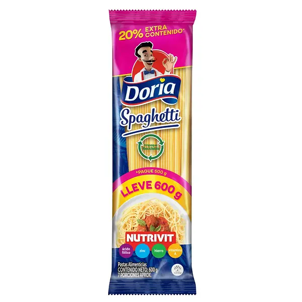 PASTA SPAGUETTI DORIA *600GR