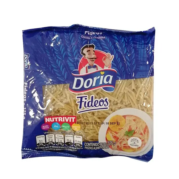 PASTA FIDEO DORIA*125GR