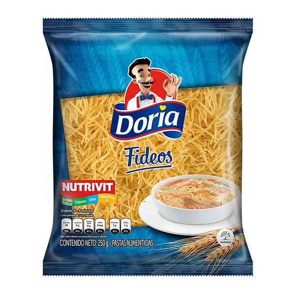 PASTA FIDEO DORIA *250GR