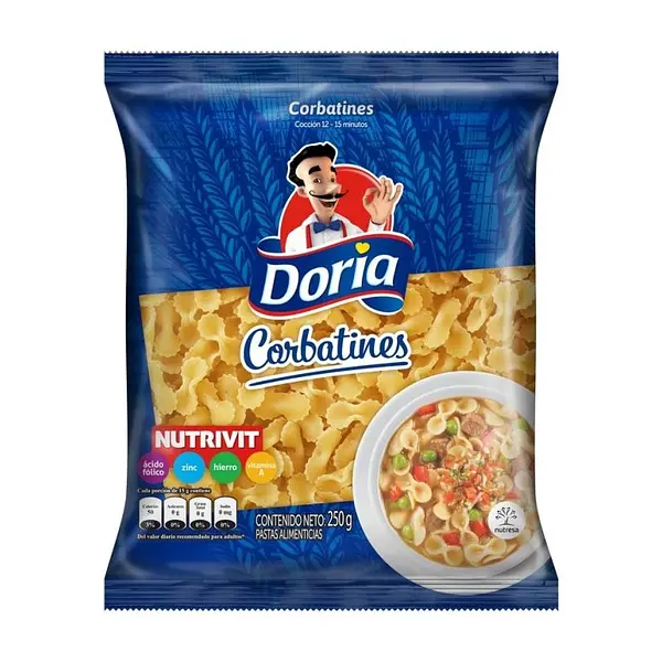 PASTA CORBATINES DORIA *250GR