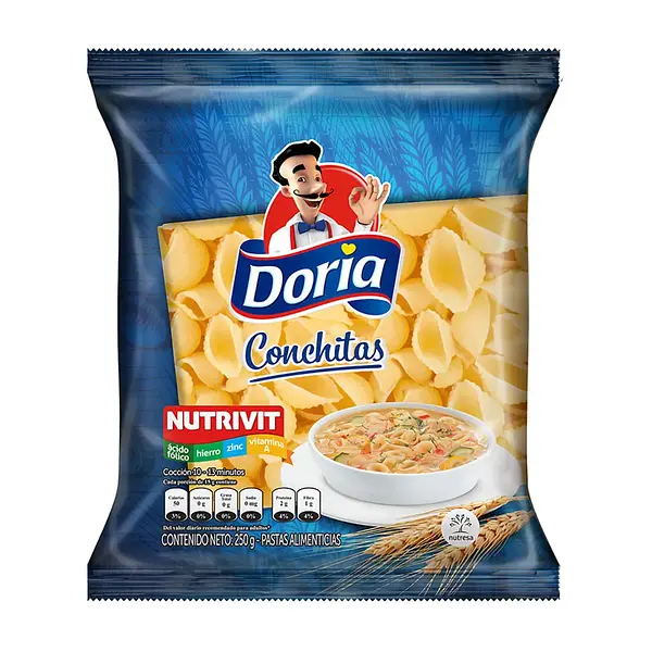 PASTA CONCHITAS DORIA*250GR