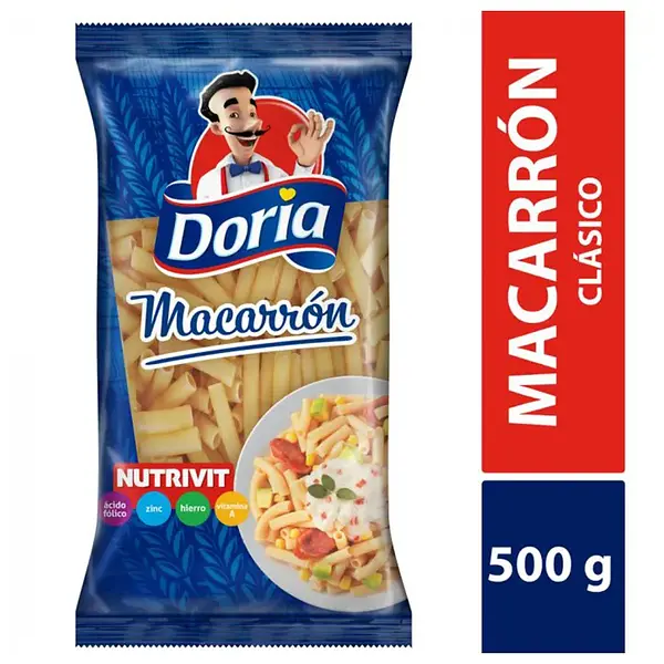 PASTA MACARRON DORIA*500GR