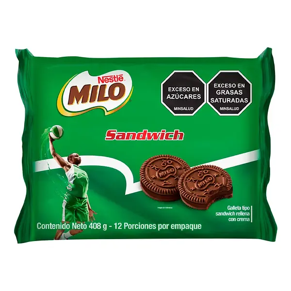 GALLETA SANDWICH MILO*12U