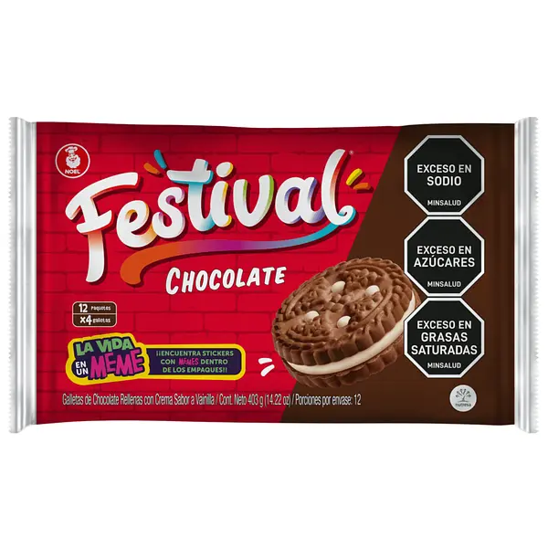 GALLETA CHOCOLATE FESTIVAL *403 GR