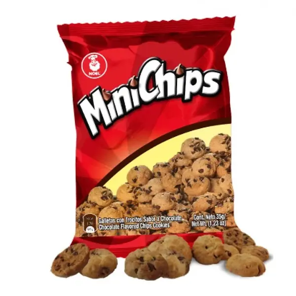 GALLETA MINI CHIPS NOEL*35GR