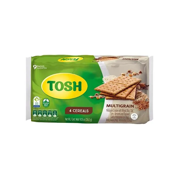 GALLETA 4 CEREALES TOSH*27G*9U