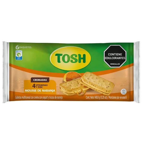 GALLETA NARANJA SANDWI TOSH *6U