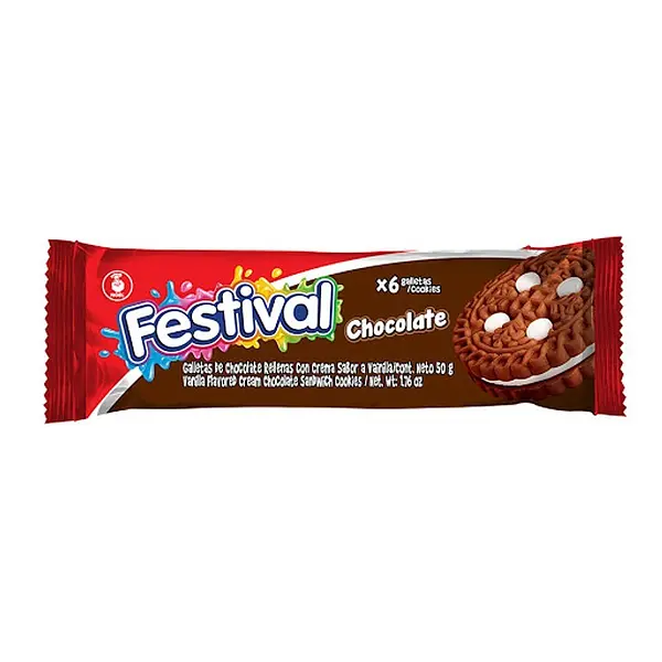 GALLETA CHOCOLATE FESTIVAL*50GR