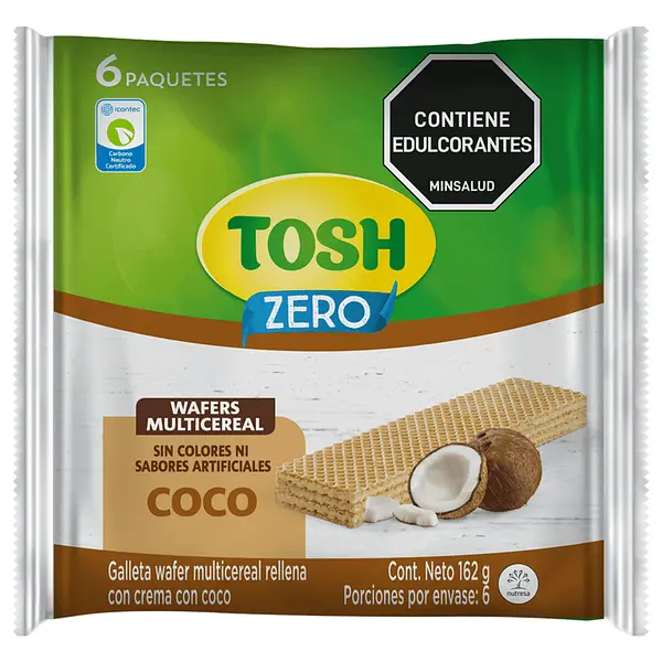 GALLETA COCO WAFER TOSH*6U