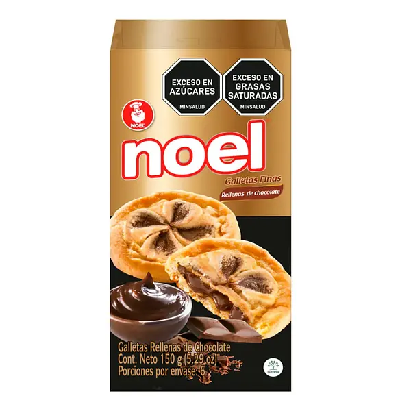 GALLETA RELLENA CHOCOLATE NOEL*150 G