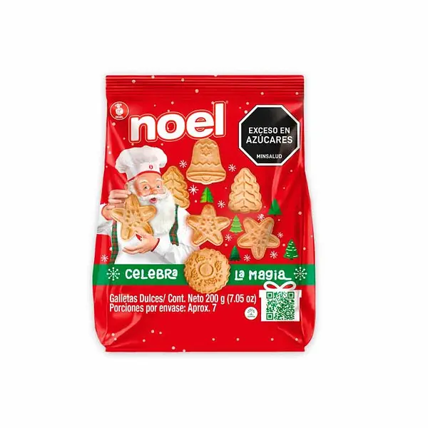 GALLETA NAVIDAD BOLSA NOEL*200G