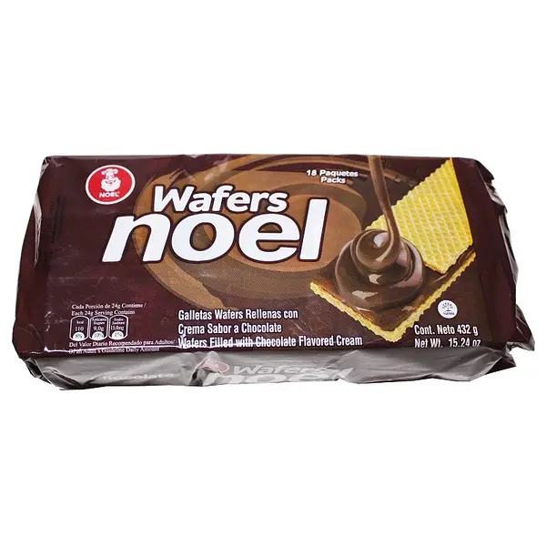 GALLETA CHOCOLATE WAFER NOEL *18UN