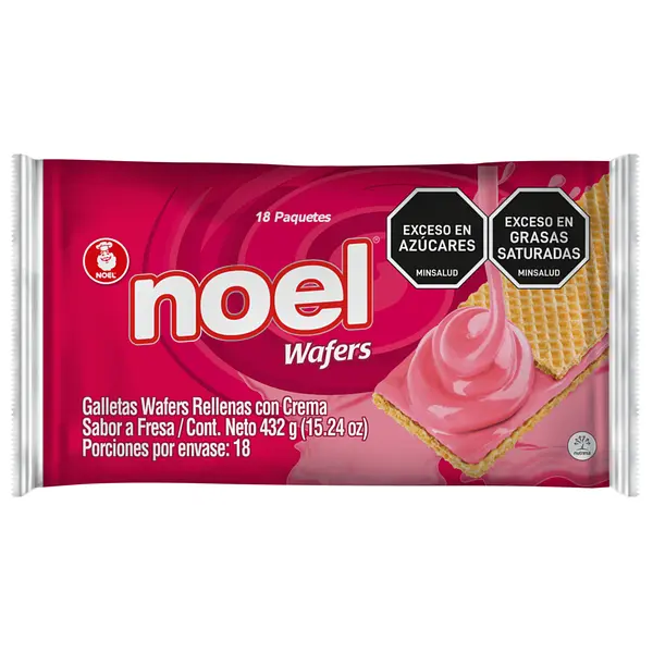 GALLETA FRESA WAFER NOEL*18U