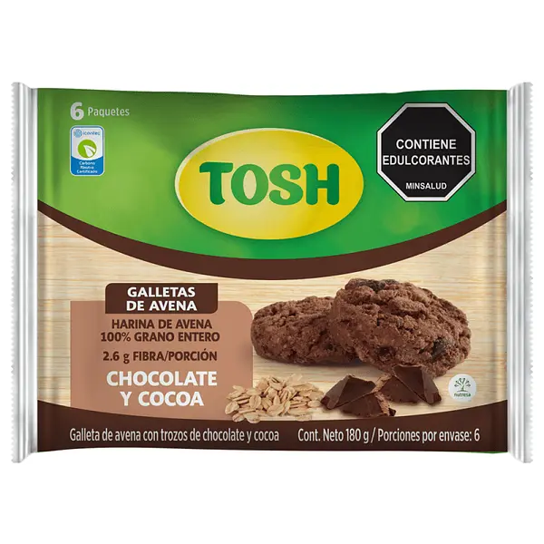 GALLETA AVENA CHOCOLATE TOSH*6U