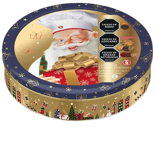 GALLETA SURTIDA TARRO NOEL*500 G