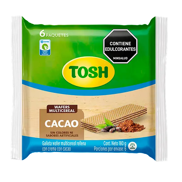 GALLETA CACAO WAFER TOSH*120GR