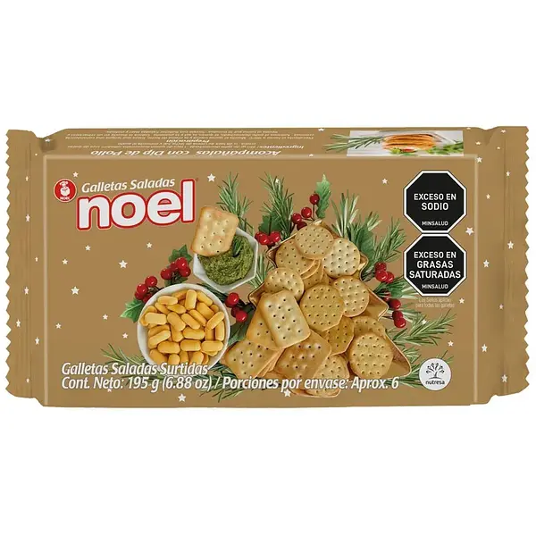 GALLETA NAVIDAD SALADA SURTIDA NOEL*195G