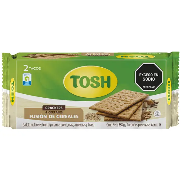 GALLETA FUSION CEREALES TOSH *2 TACOS