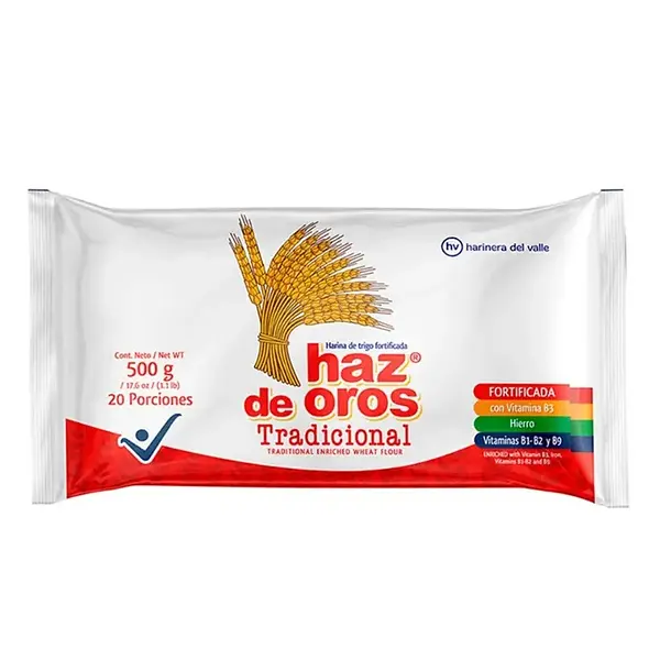 HARINA TRIGO TRADICIONA HAZ DE OROS*500G