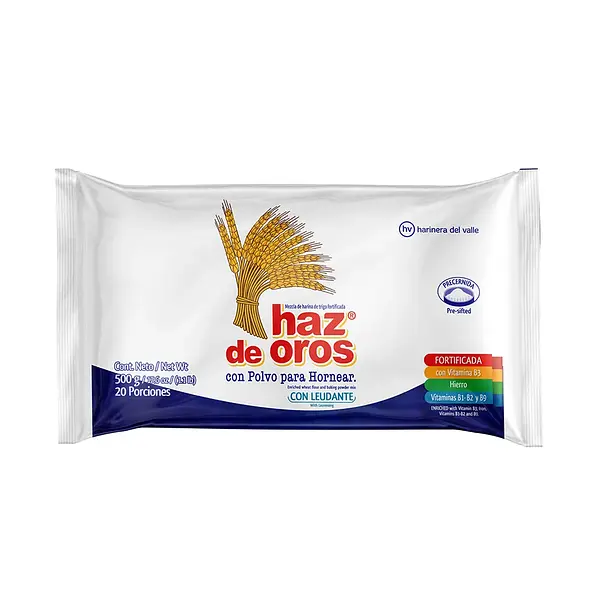 HARINA POLVO HORNEAR HAZ DE OROZ*500G