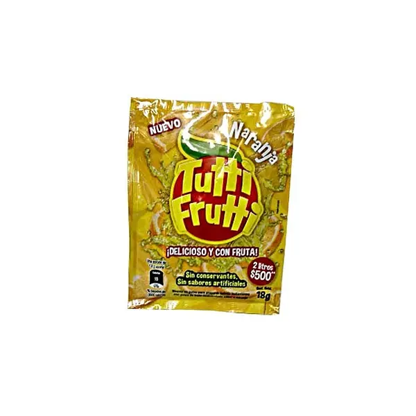 REFRESCO POLVO NARANJA TUTTI FRUTTI*18G