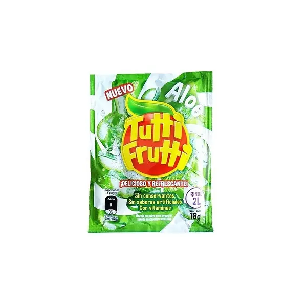 REFRESCO POLVO ALOE TUTTI FRUTTI*18G