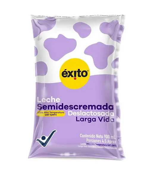 LECHE LIQUIDA SEMIDESCREMADA EXITO*900ML