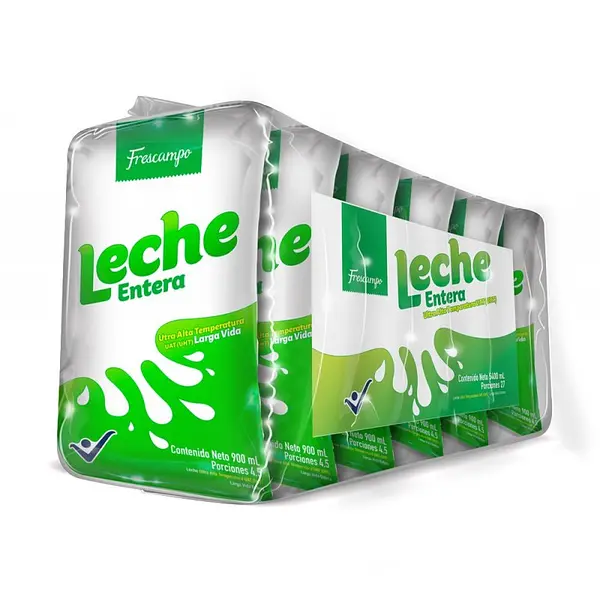 LECHE LIQUIDA ENTERA FRESCAMPO *900ML*6U