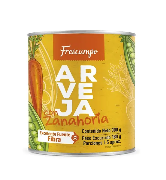 ARVEJA VERDE/ZANAHORIA FRESCAMPO*300G