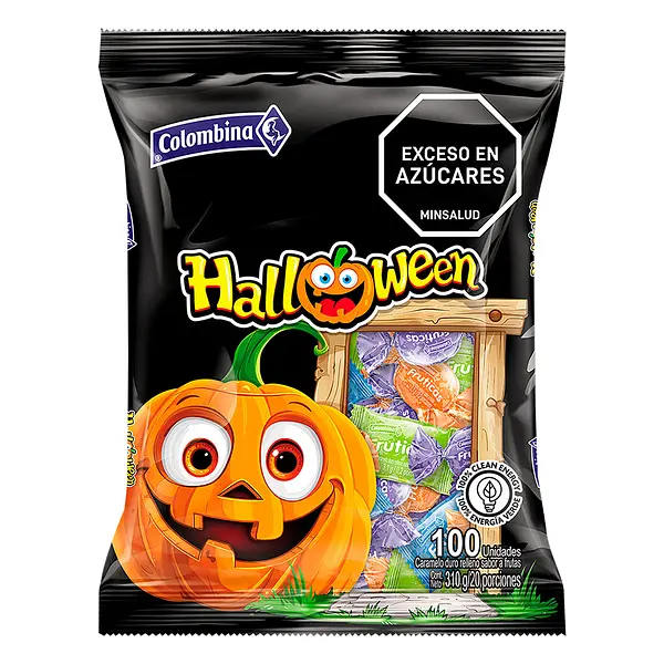 CARAMELO HALLOWEEN FEARFUL COLOMBINA*100