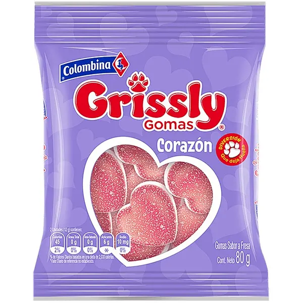GOMA CORAZON GRISSLY*80G