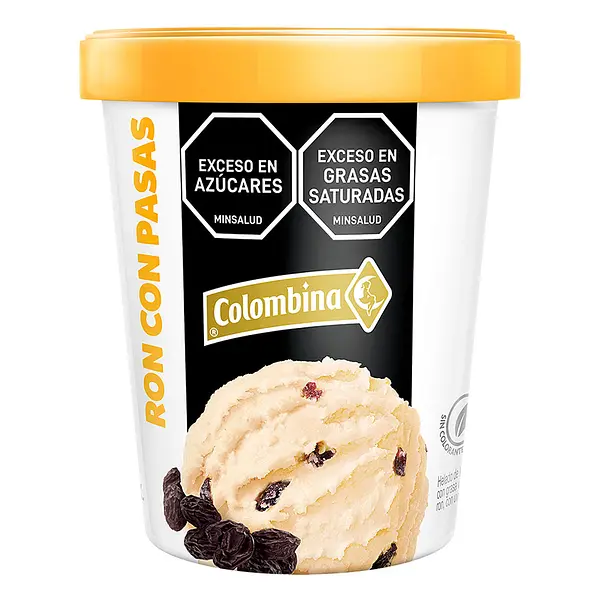 HELADO RON CON PASAS COLOMBINA*300G