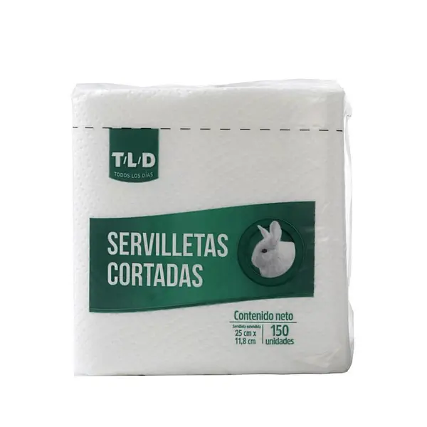 SERVILLETA CORTADAS TLD*150UND
