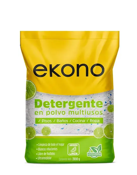 DETERGENTE POLVO LIMON EKONO*2800gr