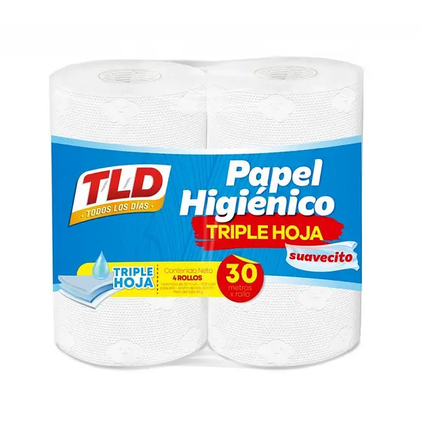 PAPEL HIGIENICO TRIPLEHOJA TLD*4U