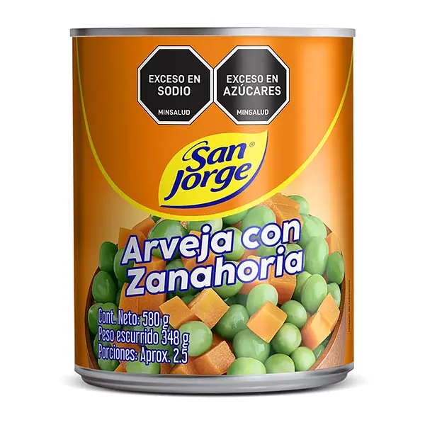 ARVEJA VERDE/ZANAHORIA SAN JORGE*580G