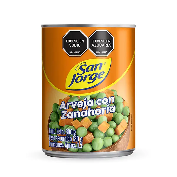 ARVEJA VERDE/ZANAHORIA SAN JORGE*300G
