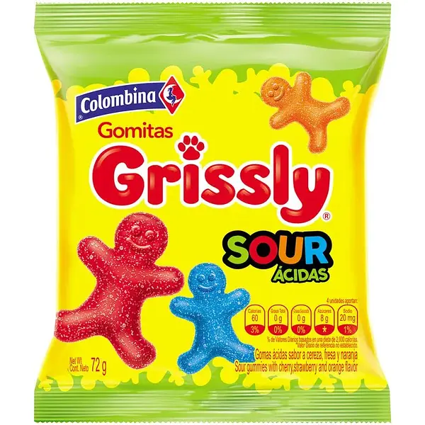 GOMA SOUR ACIDAS GRISSLY*72G